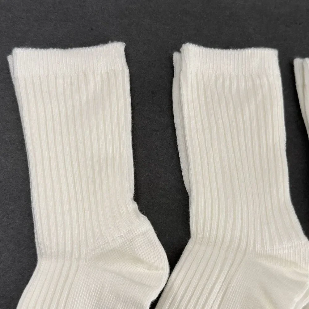 Kids  Tube Socks Unisex 4-Up Ivory School Uniform plain casual party 4 pairs